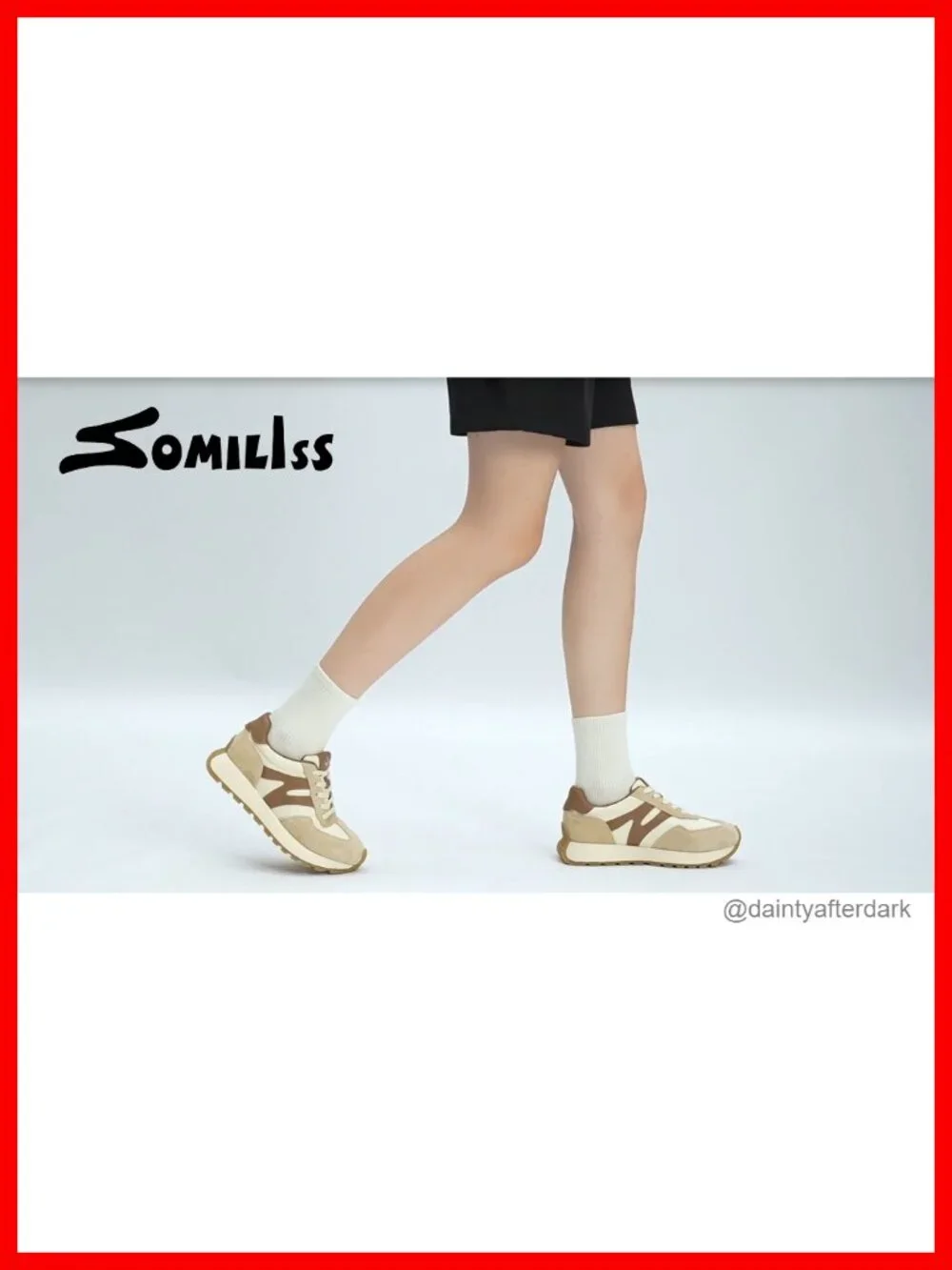 Women's Fashion Platform Sneakers Breathable Leather Walking Shoes